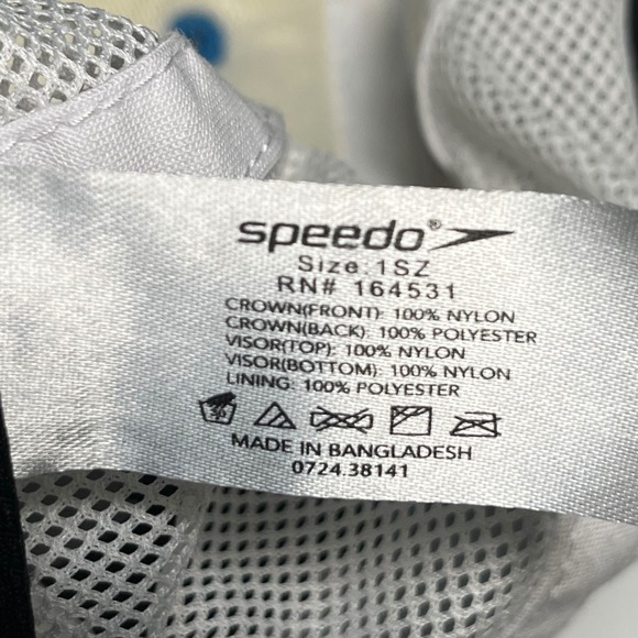 Speedo Kids Trucker Hat Blue Abstract‎ Knit Lightweight Adjustable Snapback NEW - Picture 8 of 8